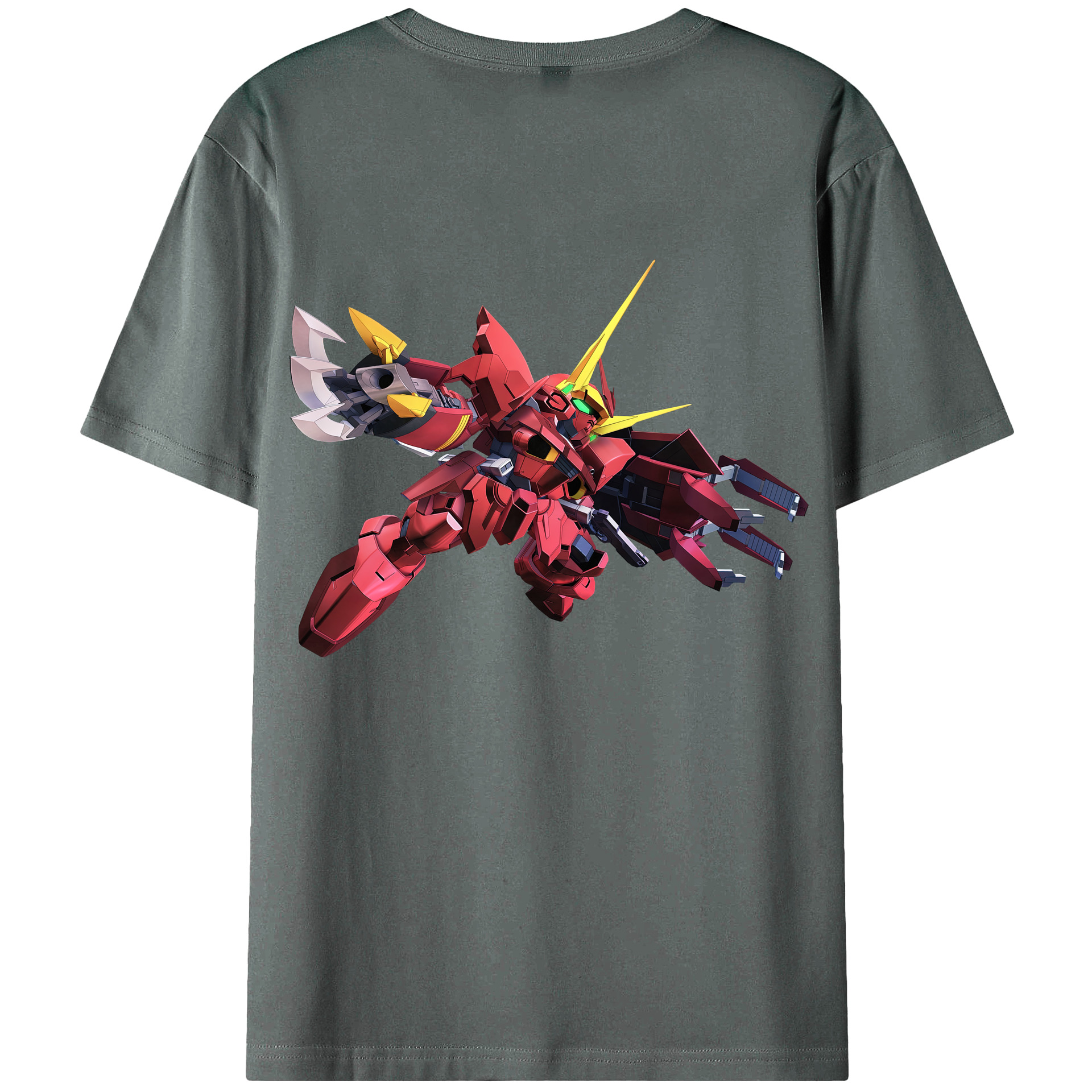 （画像用） 機動戦士ガンダム Mobile Suit Gundam 綿100％ メンズ半袖Tシャツ（バックプリント） 通気性